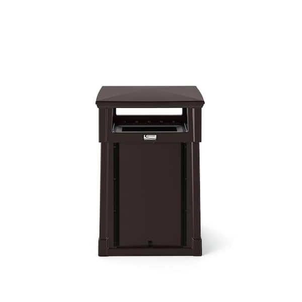 Suncast Commercial Desk-Side Rectangular Resin Trash Cans, 3 Gallons, Black, Pack of 12 Trash Cans