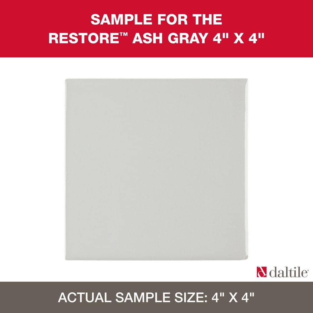 Restore Ash Gray 4 in. x 4 in. Glazed Ceramic Sample Tile price history on PriceWatchPro