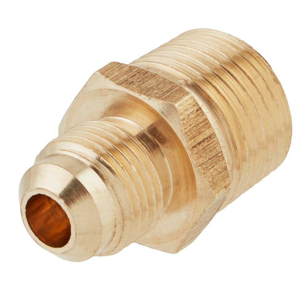 Everbilt 3/8 in. Flare x 1/2 in. MIP Brass Adapter Fitting 801389