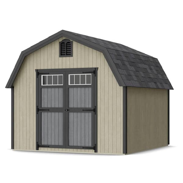 Colonial Greenfield 10 ft. x 10 ft. Outdoor Wood Storage Shed Do-It-Yourself Precut Kit with Floor (100 sq. ft.)