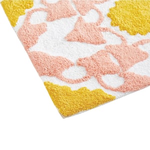 Lorena 20 in. x 32 in. Multi-Colored Geometric Cotton Rectangular Bath Mat