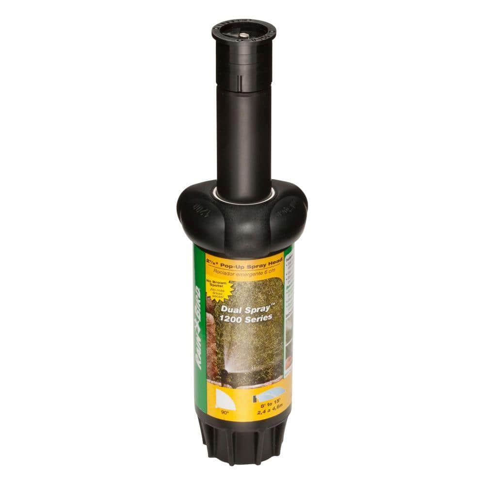 Rain Bird 1200 Series 2.5 in. Pop-Up Dual Spray Sprinkler, Quarter ...