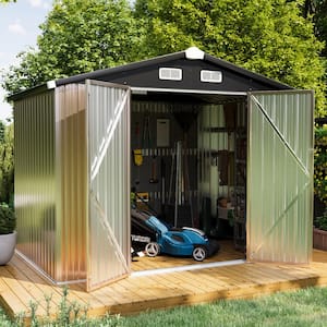 8 ft. W x 6 ft. D Metal Storage Shed with Vents and Lockable Door (43 sq. ft.)