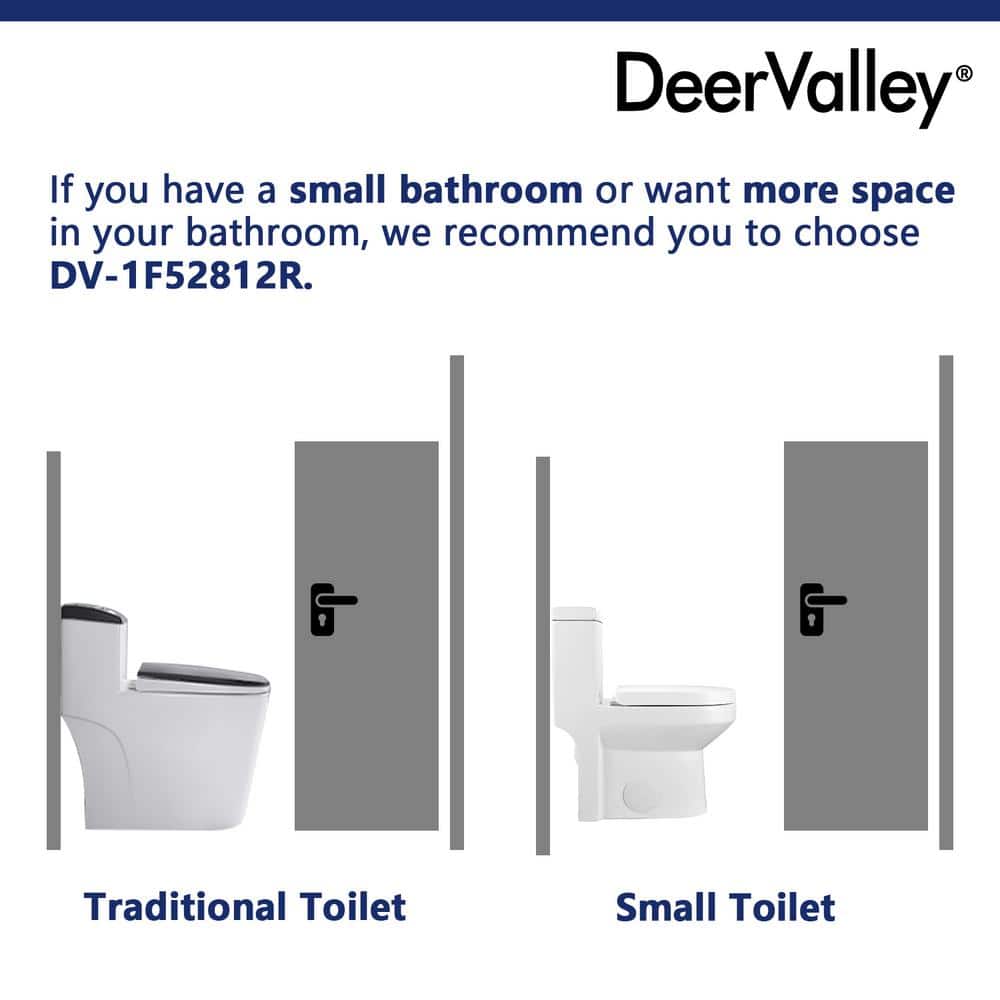 Compact White Ceramic Dual Flush Round Toilet with Seat