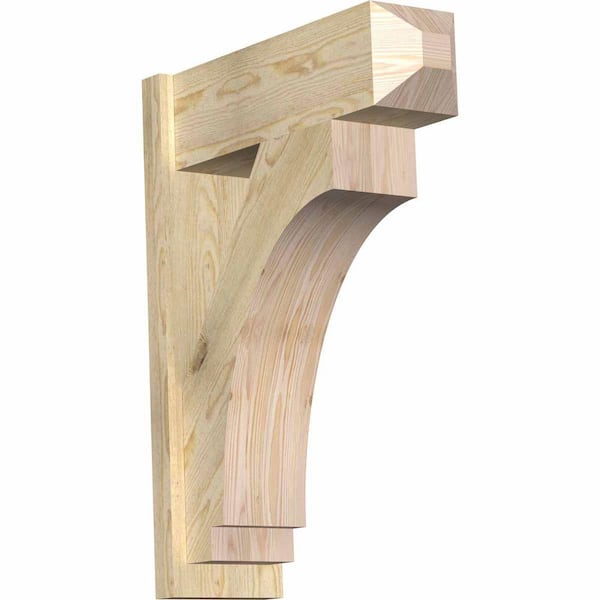 Ekena Millwork 8 in. x 32 in. x 24 in. Douglas Fir Imperial Craftsman Rough Sawn Outlooker