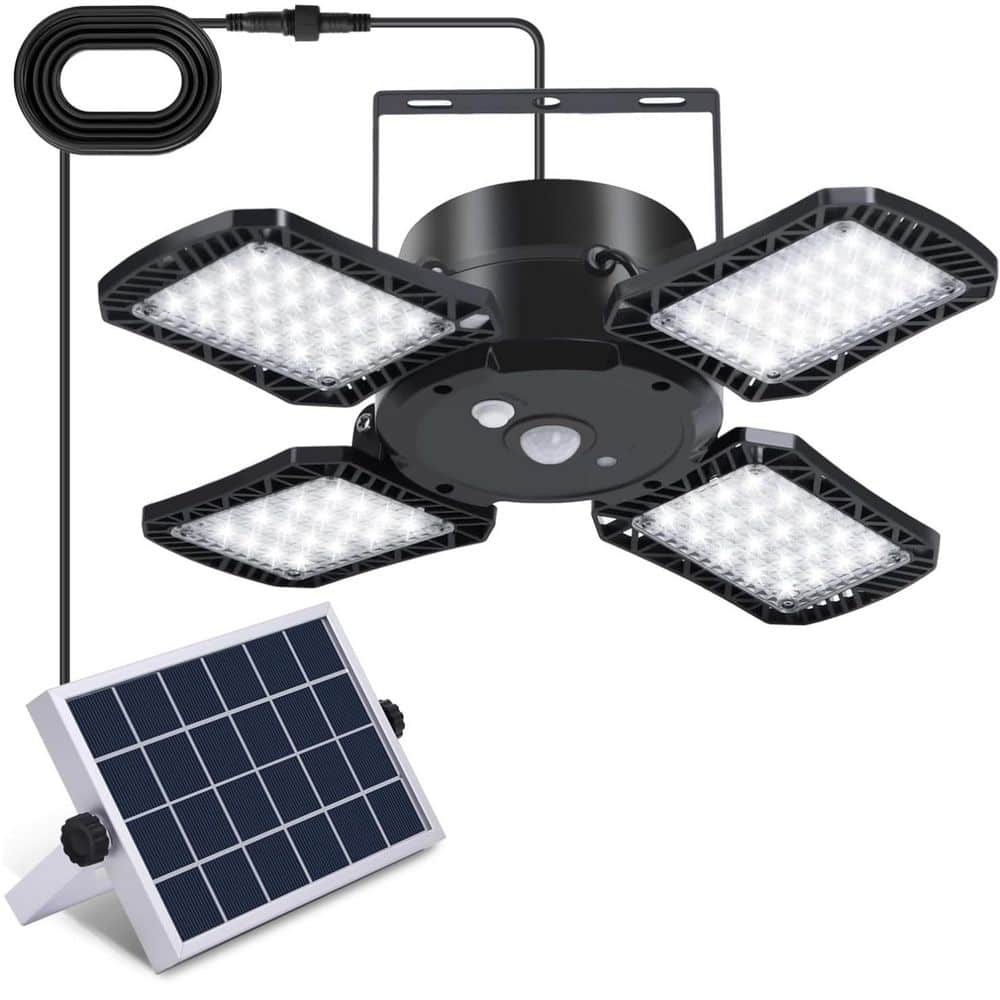 10.5 in. W x 5.7 in. H 1000 LM Foldable and Rotatable Solar Shed Lights Accessory Kit with 128 LED Bulbs Remote Control price history on PriceWatchPro