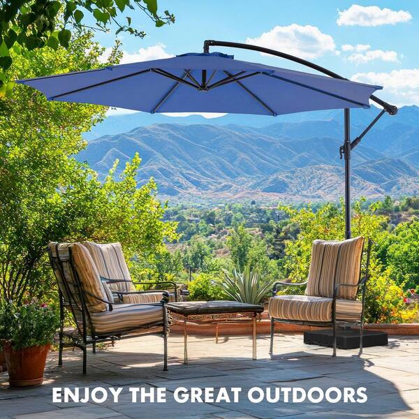 Outdoor Patio Umbrella in Blue Outdoor Cantilever Sun