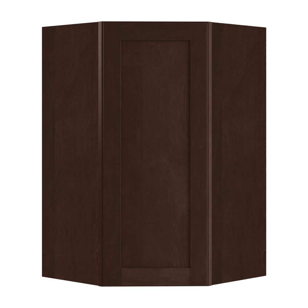 Newport 23 in. W x 15 in. D x 36 in. H Assembled Plywood Diagonal Wall Kitchen Cabinet in Manganite with Soft Close price history on PriceWatchPro