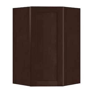 Franklin Stained Manganite Plywood Shaker Assembled Angle Corner Kitchen Cabinet Sft Cls L 23 in W x 15 in D x 36 in H