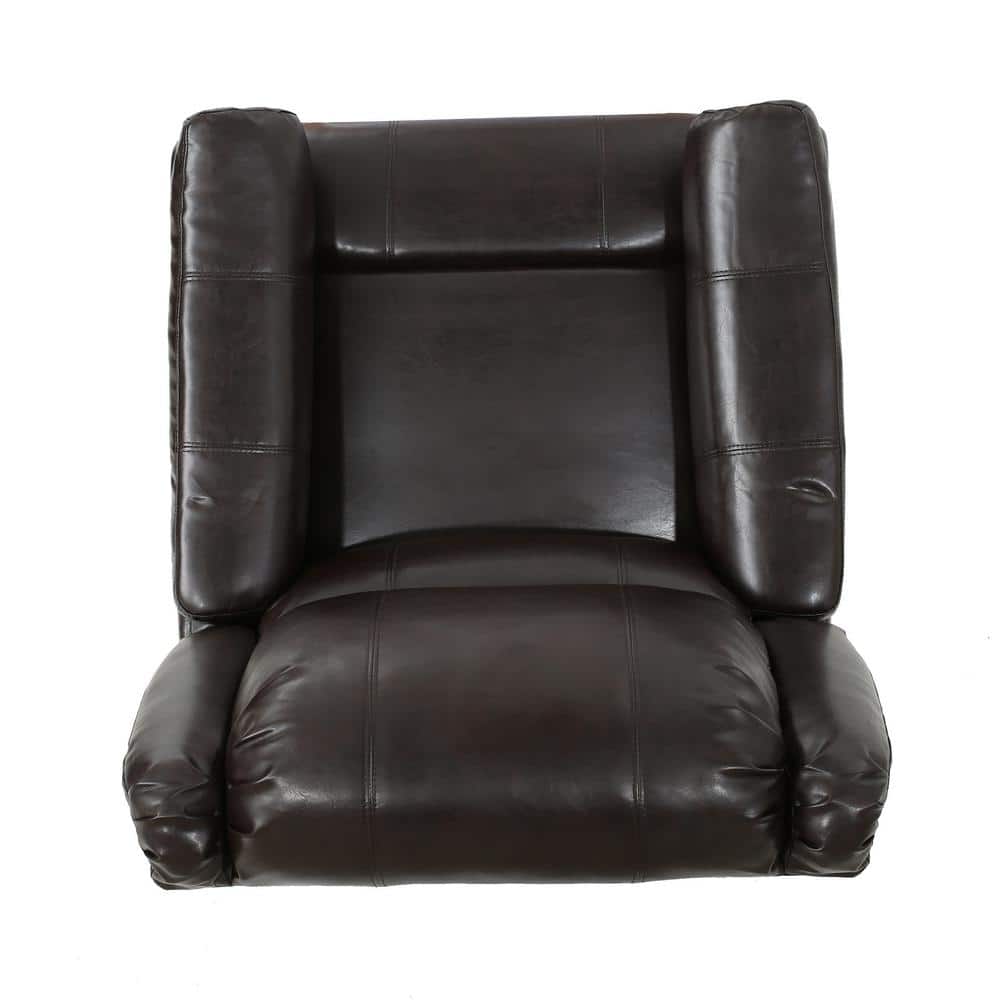 Jemma Brown Leather Swivel Recliner Chair