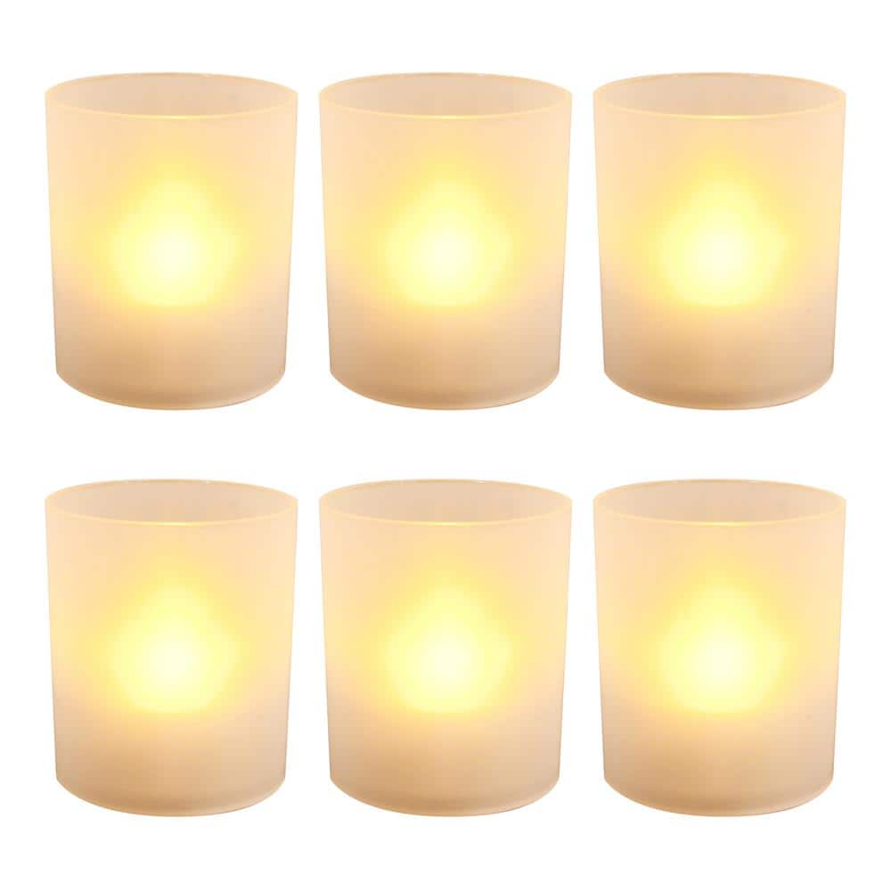 Amber And Clear Tea Light Candle Holders