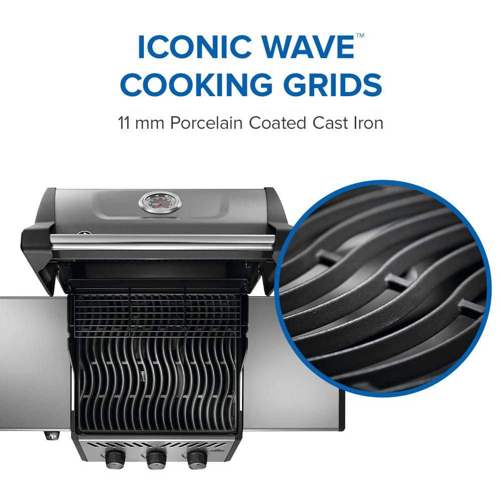 Napoleon Freestyle 365 Graphite Grey Propane Gas Grill with Stainless Steel Burners