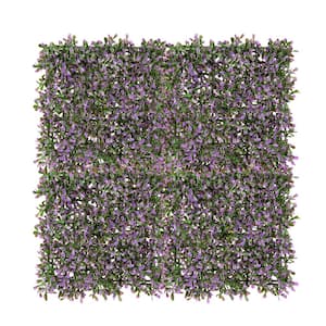 Superior UV Resistant Quality artificial foliage 20 in. x 20 in. hedge lavender panels (4pcs)