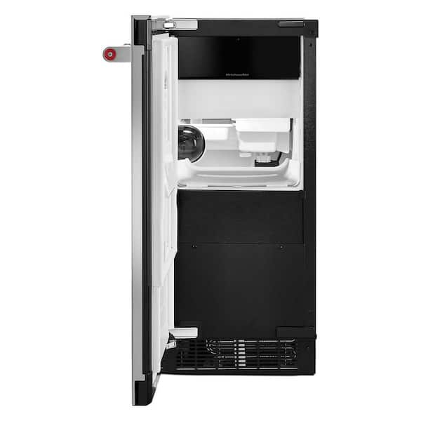 KitchenAid KUIS15NRXW 15 Built-in Ice Maker with 25 lbs. Storage Capacity,  50 lbs. Daily Ice Production, Clear Ice, Easy Access Storage Bin, Ice Scoop  and Right Hand Door Swing: White