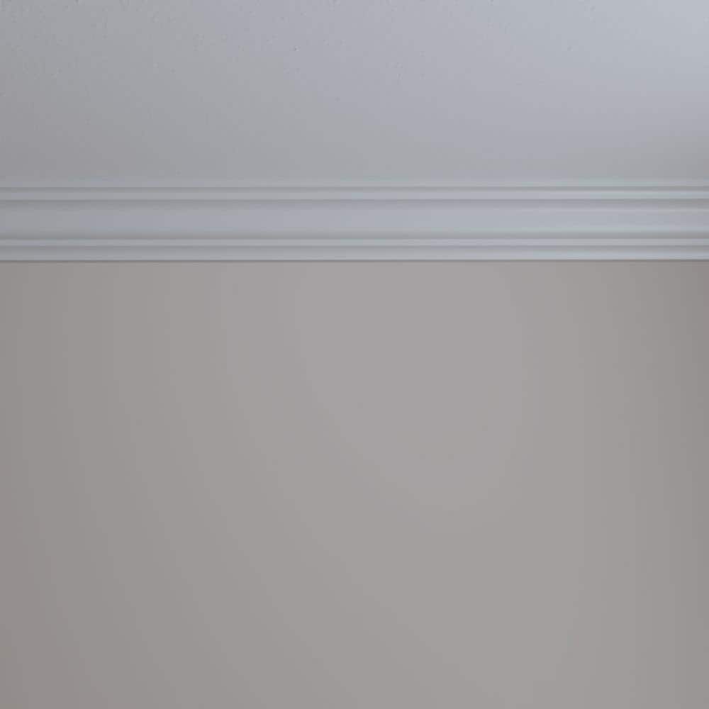 94.5" White Polyurethane Traditional Crown Moulding