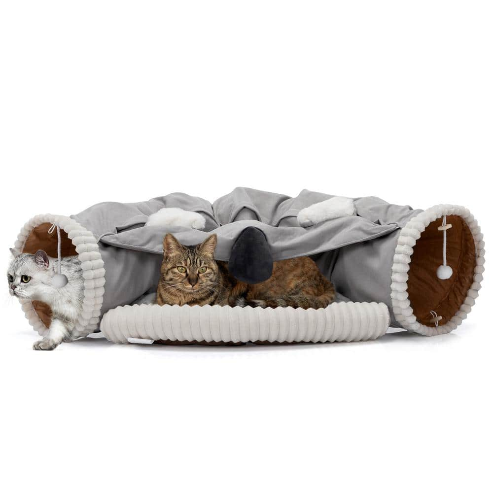 COZIWOW 2 in 1 Cat Tunnel Play Tube CW12B0541 T01 The Home Depot