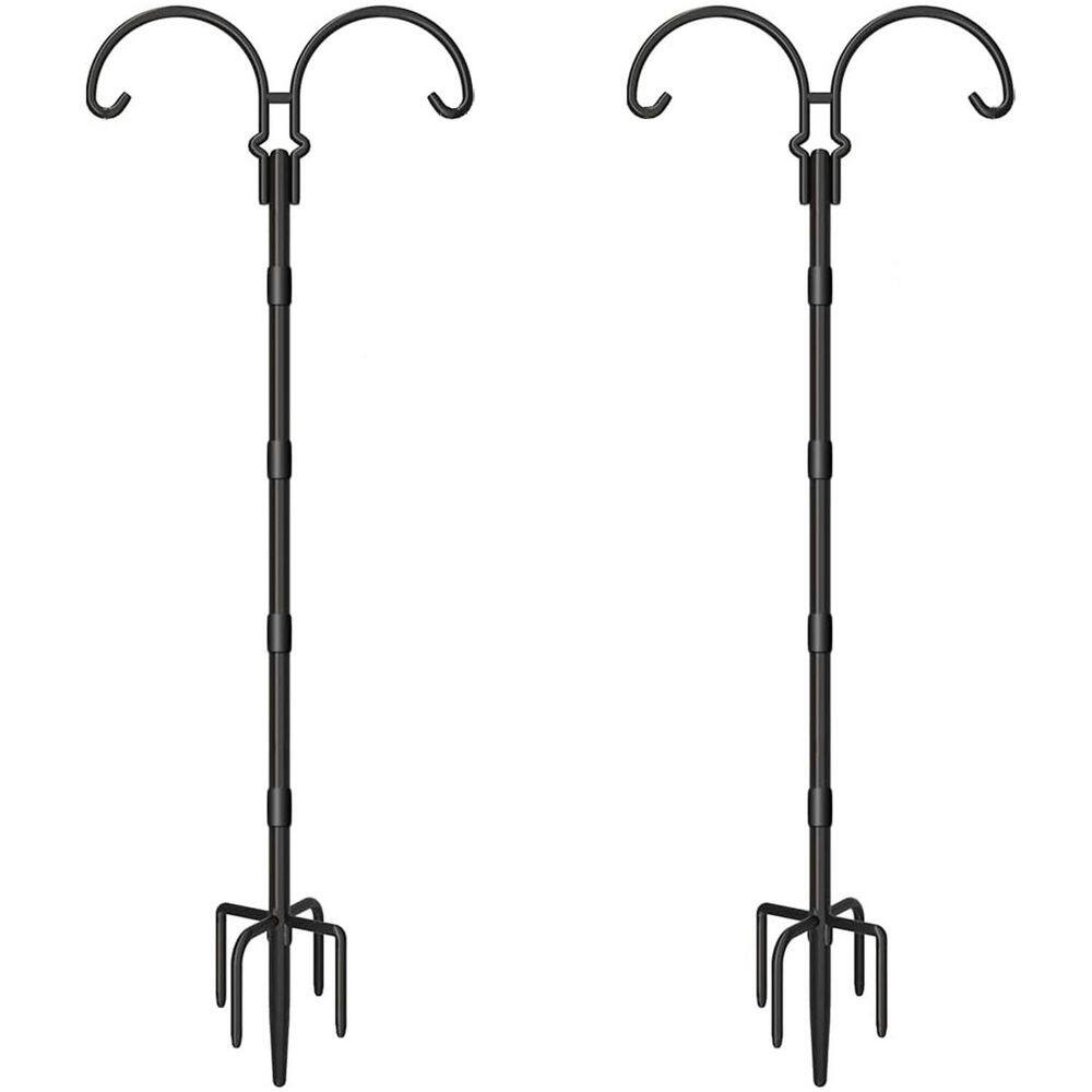 92 in. Adjustable Double Shepherds Hooks for Outdoor with Sleeve, Heavy Duty Metal Shepherds Hooks price history on PriceWatchPro