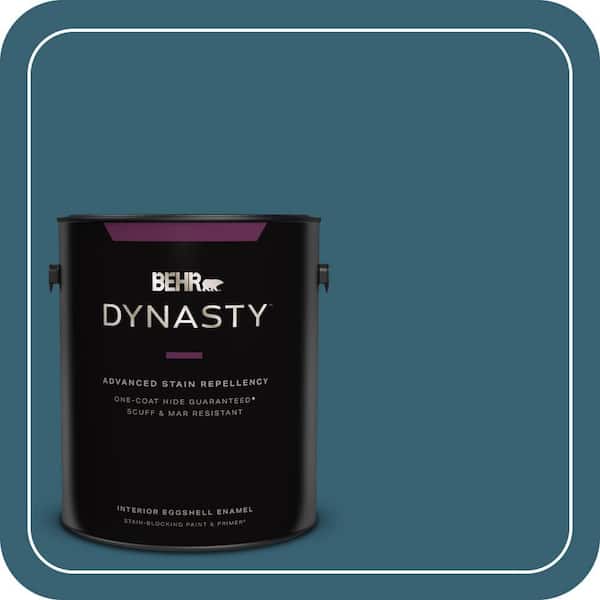 1 gal. #PPU13-18 Bermudan Blue Eggshell Enamel Interior Stain-Blocking Paint & Primer