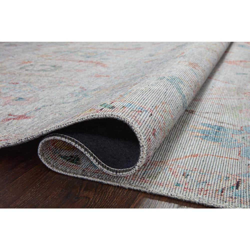 Elysium Blue and Multicolor Oriental Synthetic Rug
