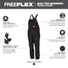 Milwaukee Freeflex Insulated Bib Overalls Black Short Size 2XL - 262B-2XS