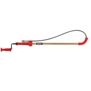 K-6P Hybrid Toilet Snake Auger, Cable Extends to 6 ft. with Integrated Bulb Head (Manual or Cordless Drill Operated)