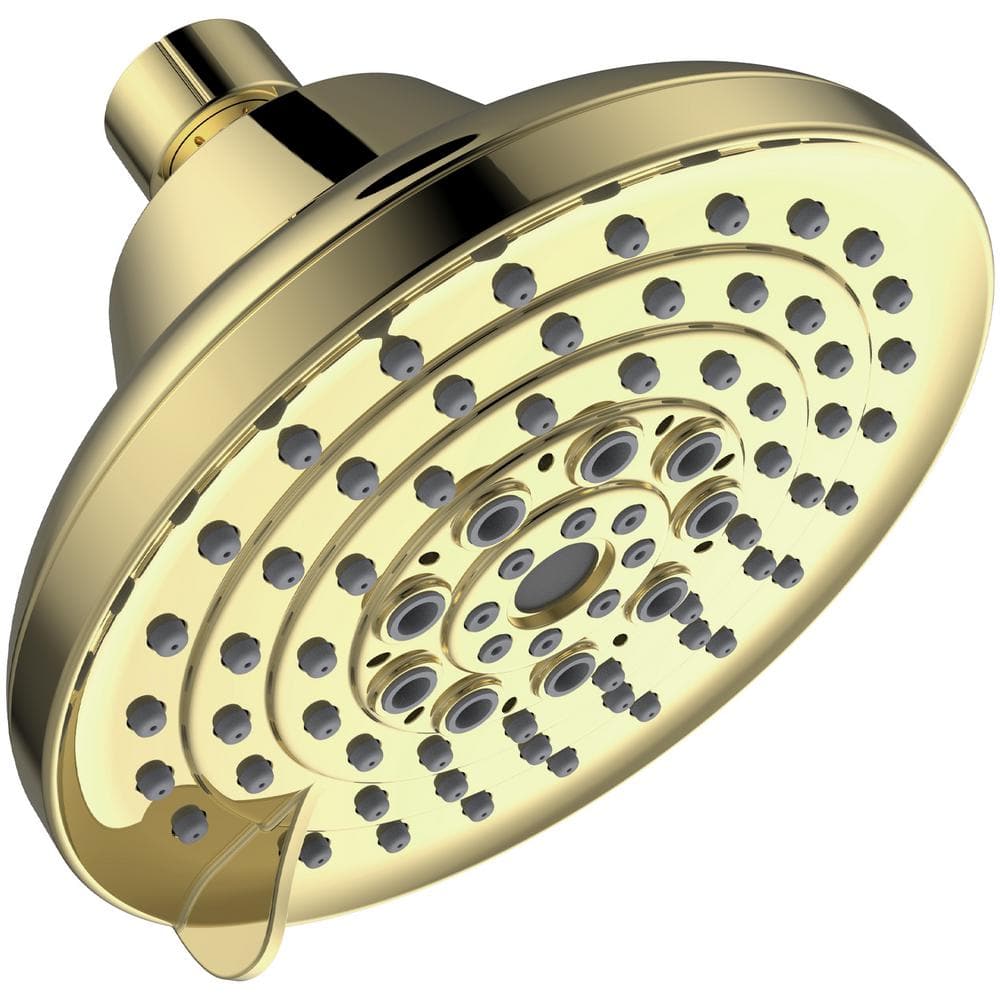 6-Spray Patterns 5 in. Ceiling Mounted Adjustable Fixed Shower Head with An