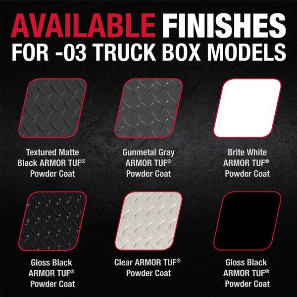 Weather Guard Saddle Truck Tool Box Aluminum Low Profile Textured Black - 131-52-03