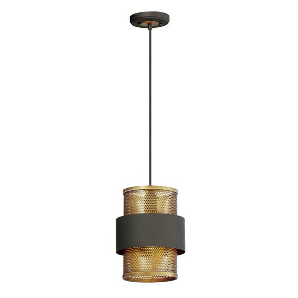 Maxim Lighting Caspian 1-Light Satin Brass Pendant Light