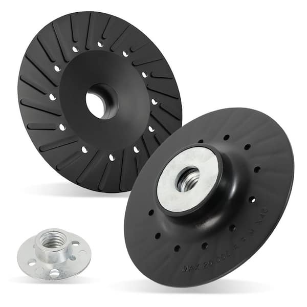 4.5 in. Polypropylene Alloy Angle Grinder Backing Pad with Spiral Ribs for Resin Fiber Discs 2 Pack