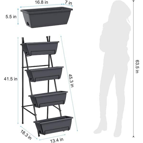 Plastic Stackable Garden Planter STGS-W - The Home Depot