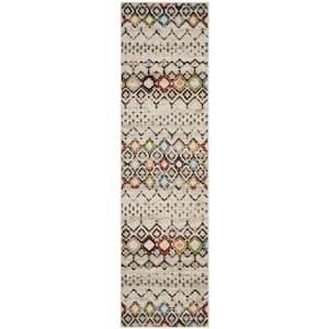 Amsterdam Ivory/Multi 2 ft. x 6 ft. Geometric Runner Rug