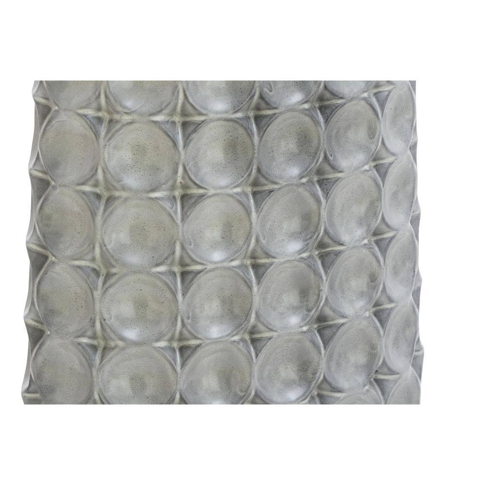Silver Geometric Pattern Ceramic Decorative Vase