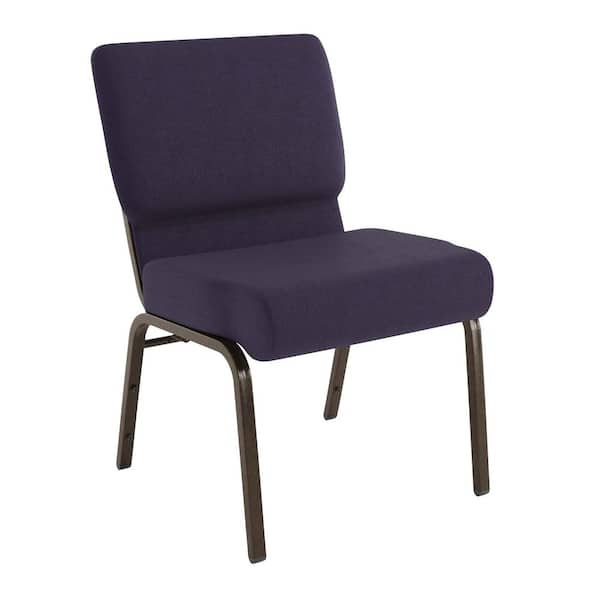 Fabric Stackable Church Chair in Royal Purple
