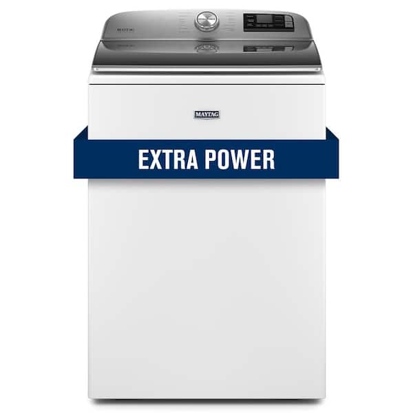 Maytag 5.3 cu. ft. Smart Capable White Top Load Washing Machine with Extra Power Button, ENERGY STAR