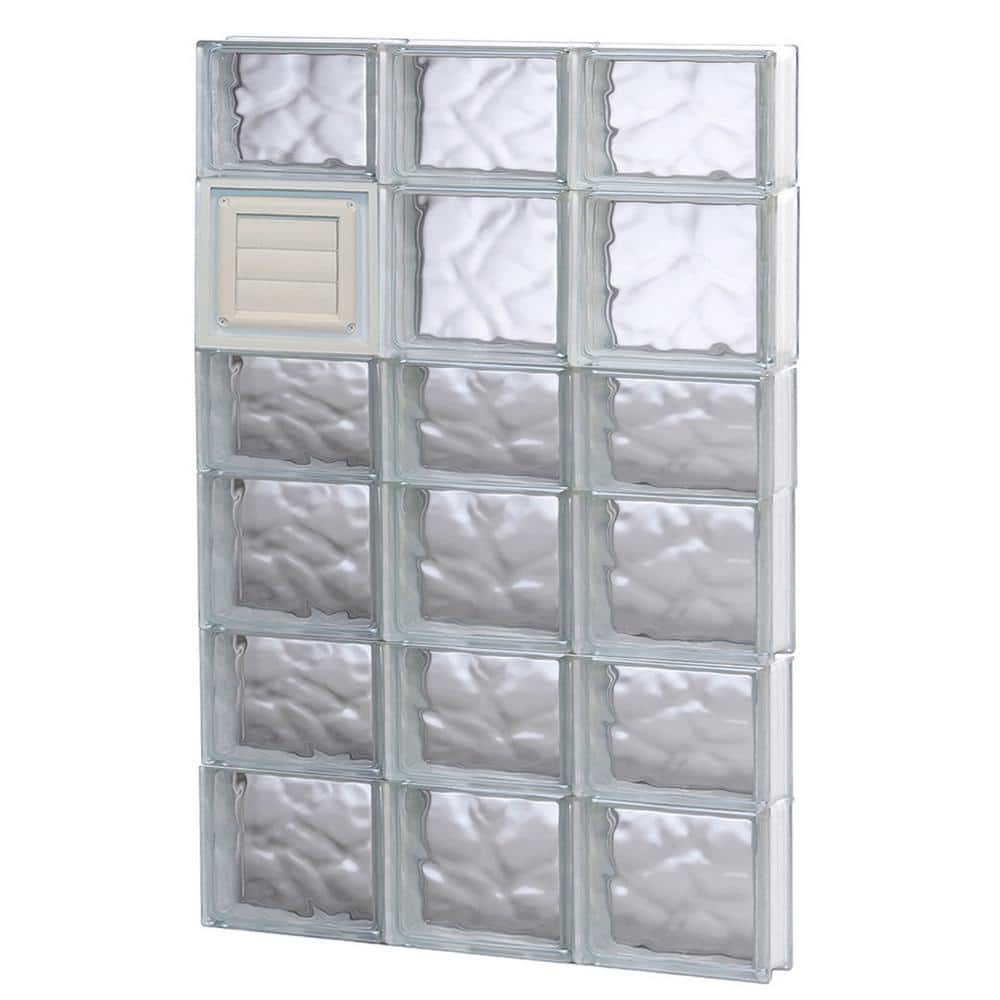 Clearly Secure 23 25 In X 40 5 In X 3 125 In Frameless Wave Pattern   Clearly Secure Glass Block Windows 2442sdcdv 64 1000 