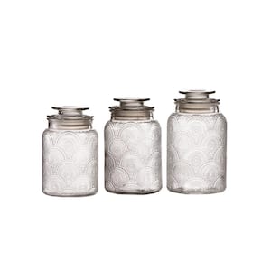 Home Basics 25 oz. Small Round Glass Canister With Stainless Steel Lid  HDC64117 - The Home Depot