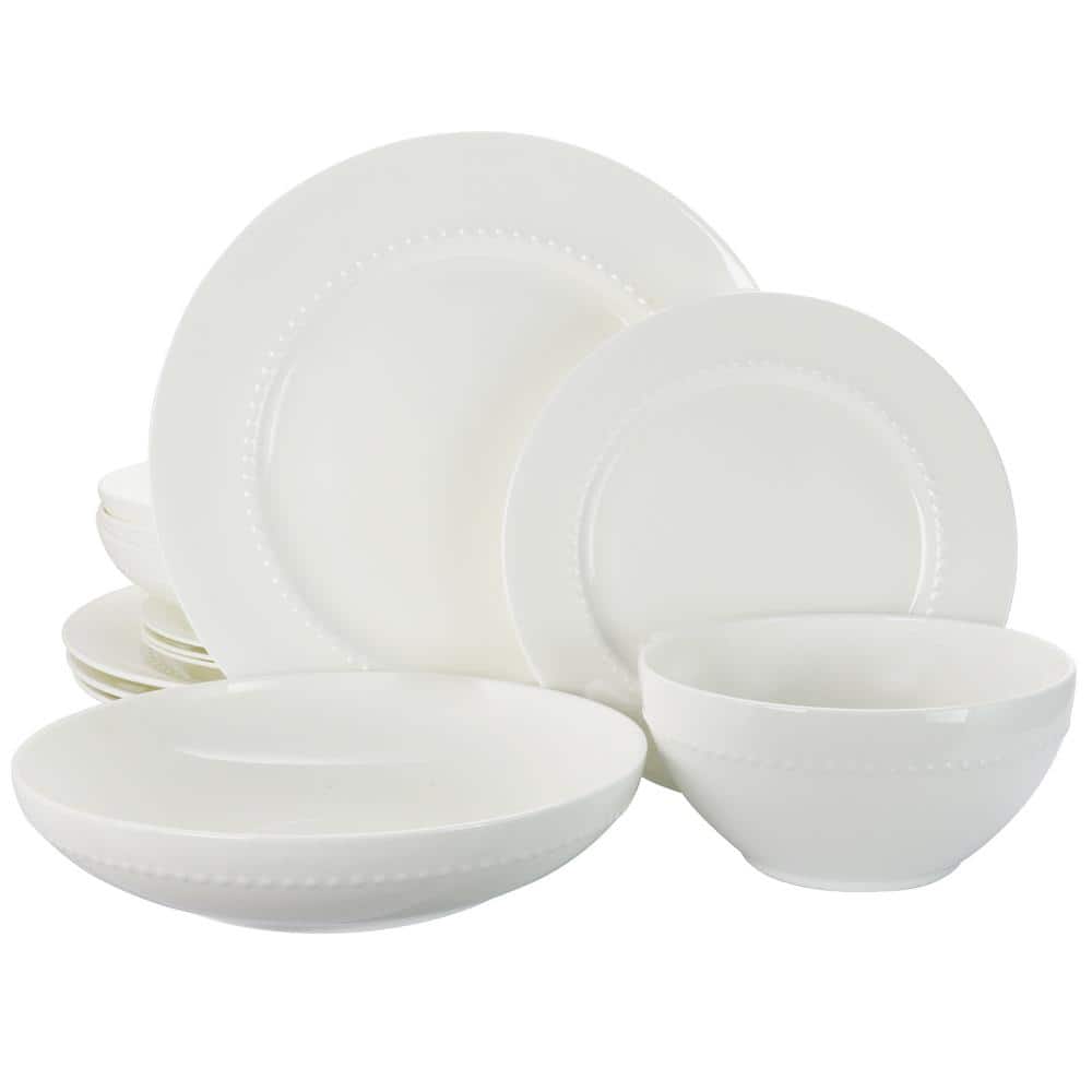 GIBSON ELITE Stoneware 4-Piece Gracious Dining Bakeware Set in White  985118067M - The Home Depot