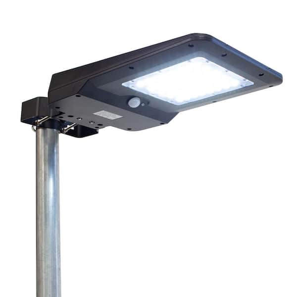 Wagan Tech Solar Powered Black 1600 Lumens Motion Activated Outdoor Integrated LED Landscape Flood Light