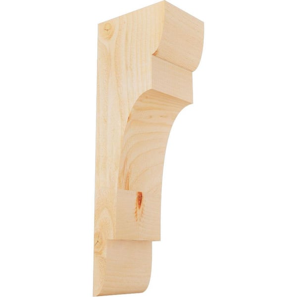 Ekena Millwork 6 in. x 8 in. x 24 in. Douglas Fir New Brighton Rough Sawn Corbel