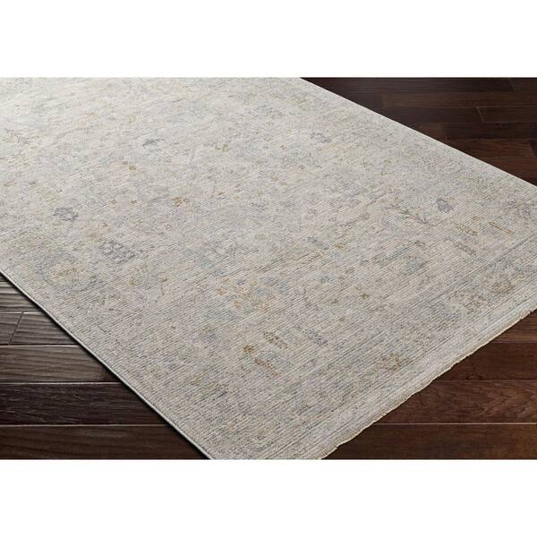 Avant Garde Medium Gray Traditional Distressed 6 ft. 7 in. x 9 ft. 6 in. Area Rug