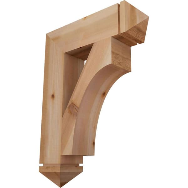 Ekena Millwork 5.5 in. x 32 in. x 24 in. Western Red Cedar Westlake Arts and Crafts Smooth Bracket