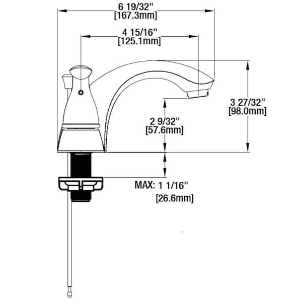 Builders 4 in. Centerset 2-Handle Low-Arc Bathroom Faucet in Brushed Nickel Builders 4 in. Centerset 2-Handle Low-Arc Bathroom Faucet in Brushed Nickel