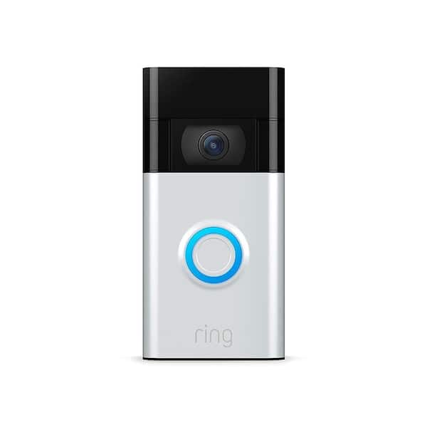 Ring 1080p Wi-Fi Video Wired and Wireless Smart Video Door Bell Camera, Works with Alexa, Satin Nickel (2020 Release)