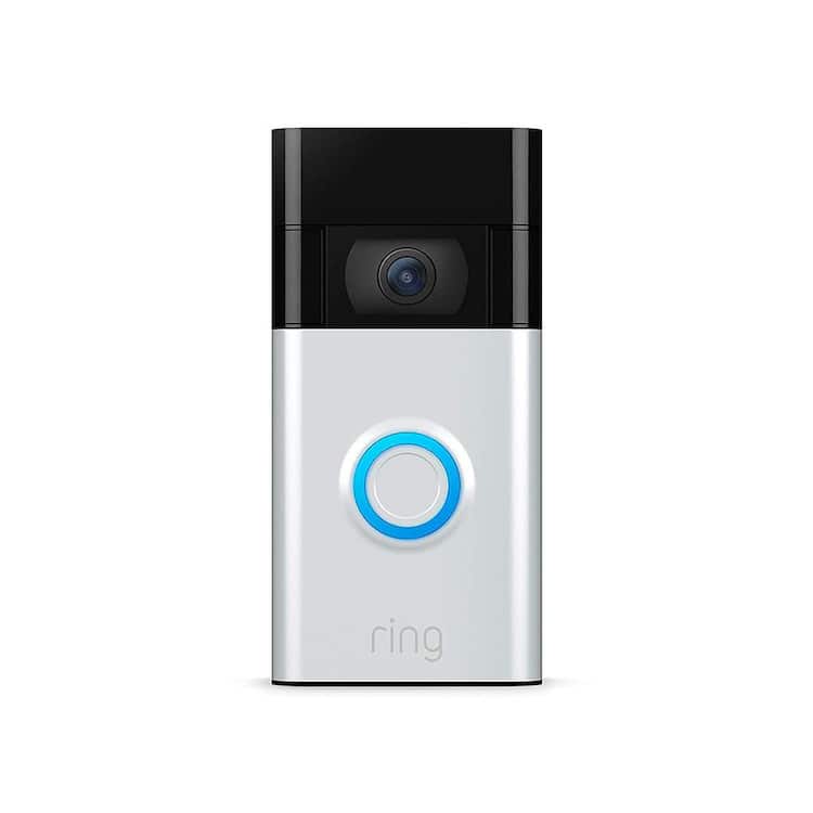 Ring Video Doorbell - Smart Wireless WiFi Doorbell Camera with Built-in Battery, 2-Way Talk, Night Vision, Satin Nickel