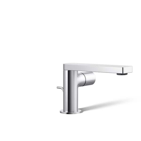 KOHLER Composed Single Hole Single-Handle Bathroom Faucet with Cylindrical Handle and Drain in Polished Chrome