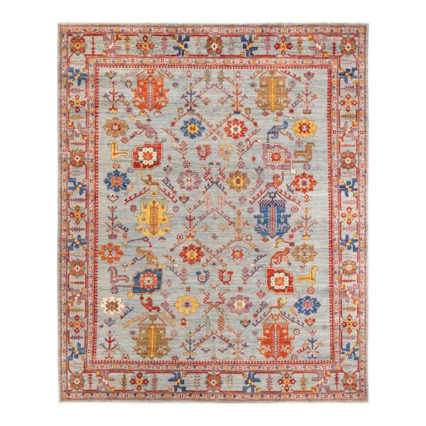 Solo Rugs Serapi One-of-a-Kind Traditional Silver 8 ft. 2 in. x 9 ft. 11 in. Area Rug