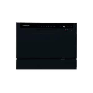 Professional Countertop Portable Dishwasher in Black with 6-Place Settings Capacity