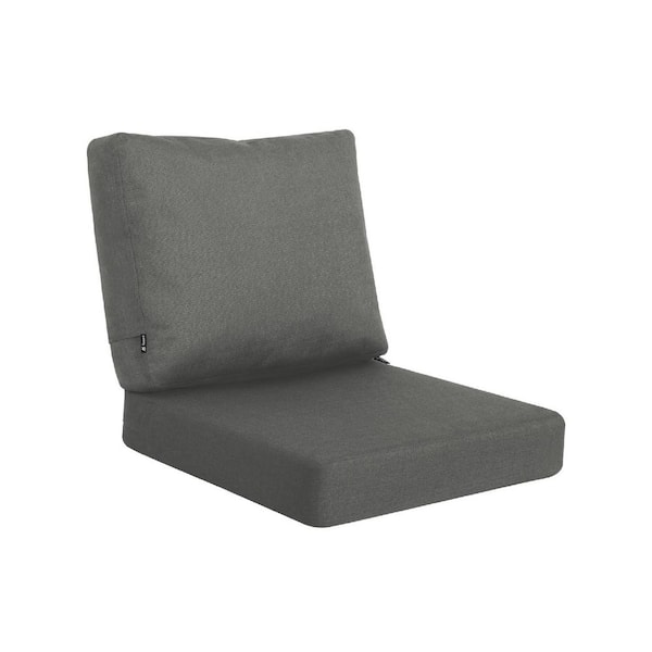 19 in. x 35 in. Outdoor Lounge Chai Rainproof, Fadeness Furniture Cushion Set for Outdoor Chair Couch Grey