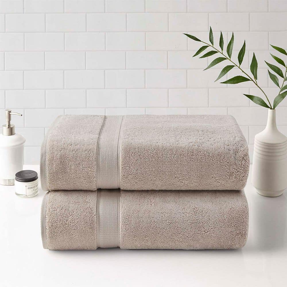 Bath Towel Set 100% Cotton 2 Piece Towels for Bathroom-Natural