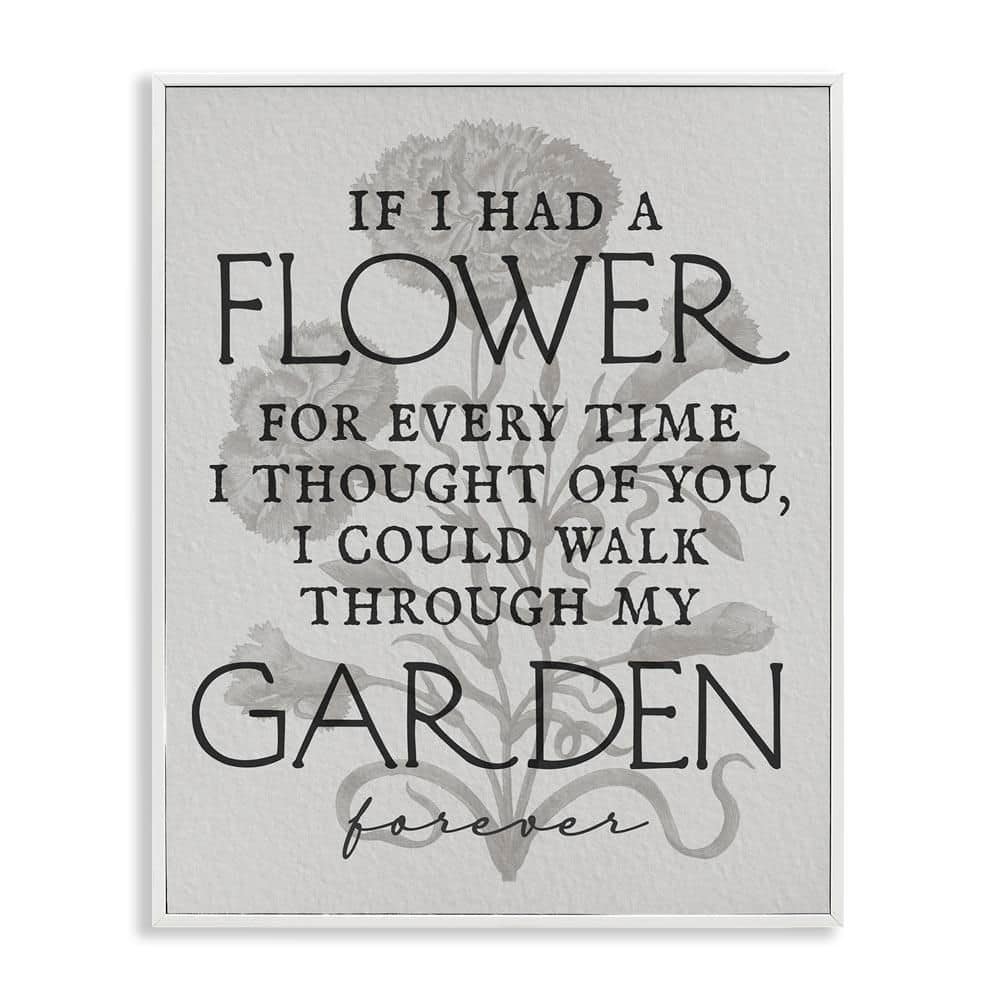 Romantic Garden Phrase by Daphne Polselli White Framed Nature Giclee Art Print 20 in. x 16 in. price history on PriceWatchPro